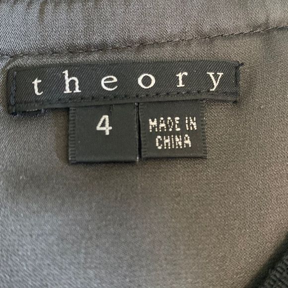 Theory Black Lace Silk Lined Skirt Size 4 - Picture 4 of 5